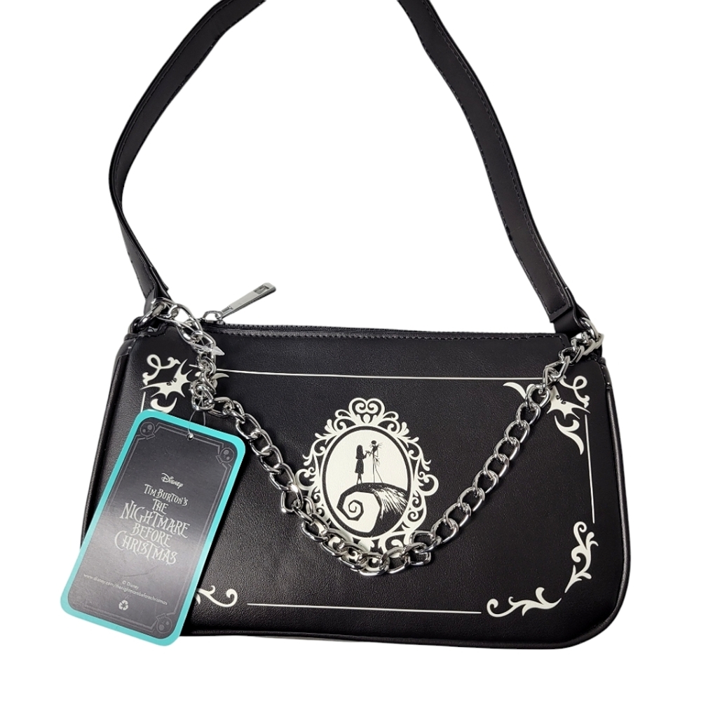 Nightmare Before Christmas black Jack and Sally handbag New